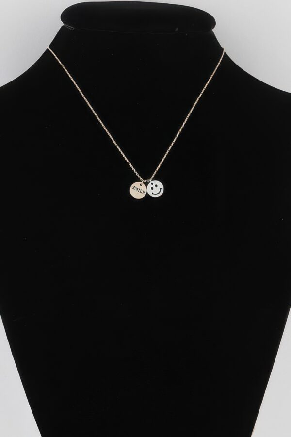Smiley Pendant Necklace – Polished Happy Face Charm