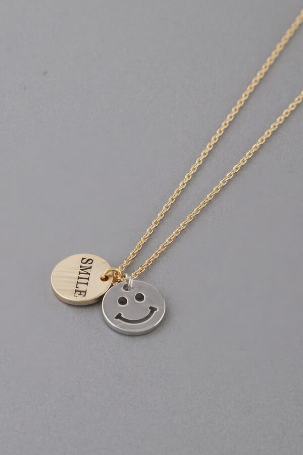 Smiley Pendant Necklace – Polished Happy Face Charm