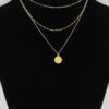 Multi Happy Face Layered Necklace – 18-inch Chain