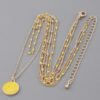 Multi Happy Face Layered Necklace – 18-inch Chain
