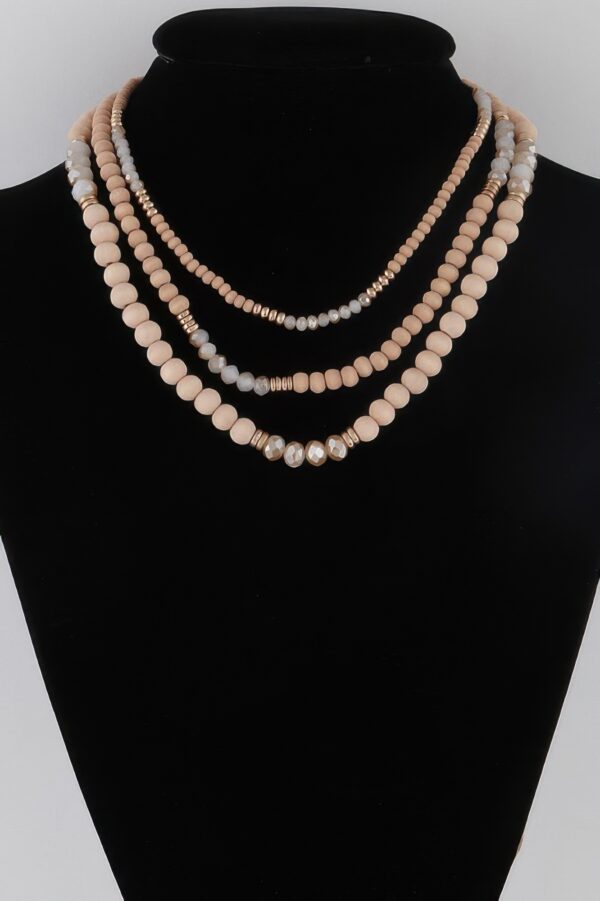 Layered Multi-Bead Necklace – 16-inch