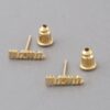Mama Script Stud Earrings – Polished Motif