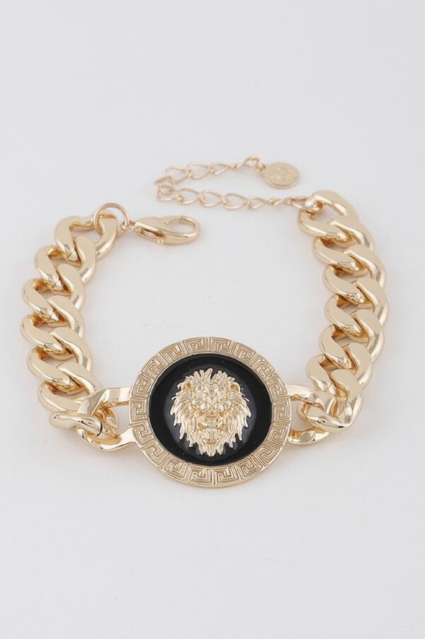 Lion Motif Chain Bracelet – Vintage-Inspired Edge