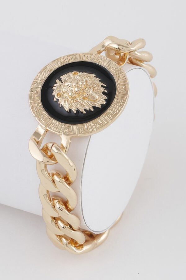 Lion Motif Chain Bracelet – Vintage-Inspired Edge