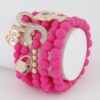 Beaded Charm Bracelet – Textured Beads & Charms