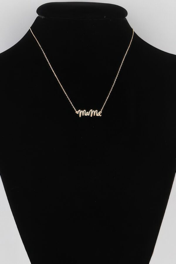 Mama Script Necklace – 16-inch Script Pendant