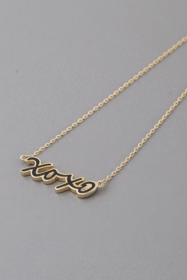 Xoxo Script Necklace – Delicate Script Pendant