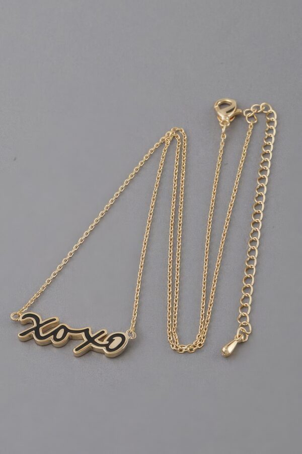 Xoxo Script Necklace – Delicate Script Pendant