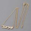 Xoxo Script Necklace – Delicate Script Pendant