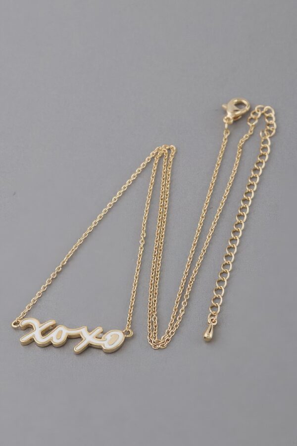Xoxo Script Necklace – Delicate Script Pendant