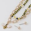 Multi Flower Charm Necklace – Delicate Floral Chain