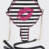 Lips Hair Brush Clutch – Lip-Motif Structured Design