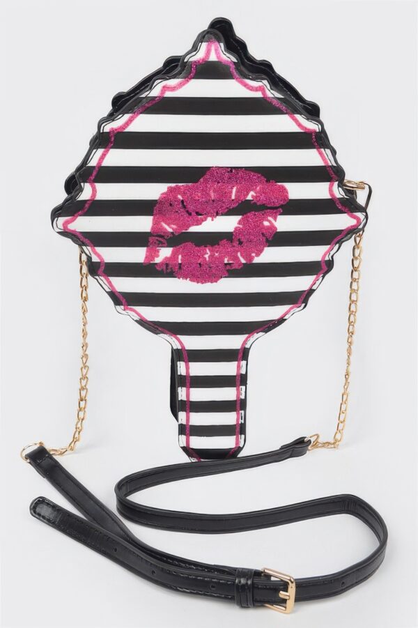 Lips Hair Brush Clutch – Lip-Motif Structured Design