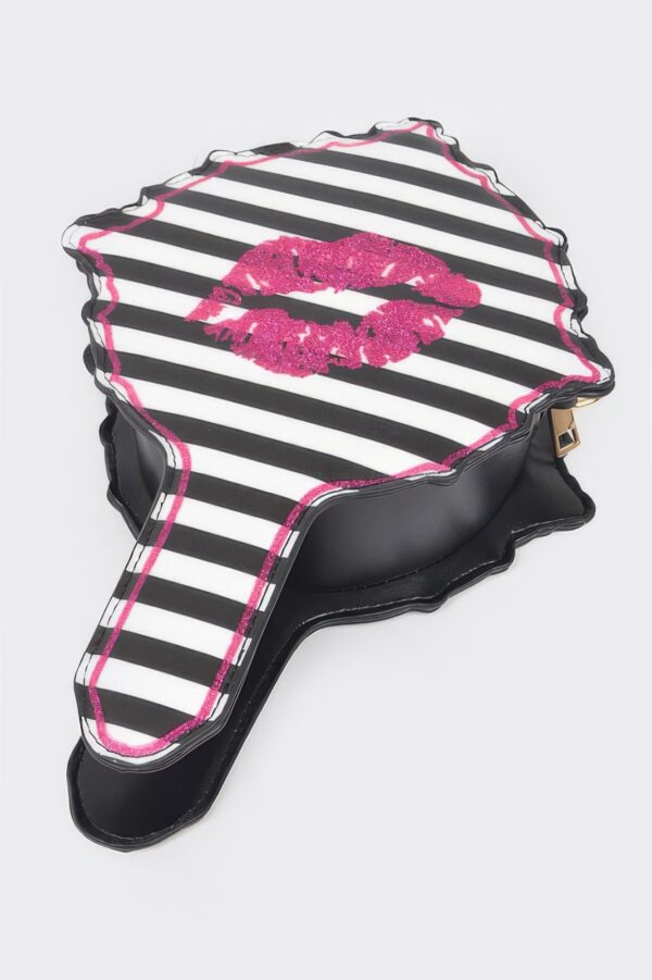 Lips Hair Brush Clutch – Lip-Motif Structured Design