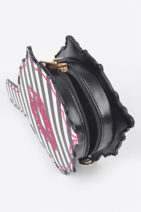 Lips Hair Brush Clutch – Lip-Motif Structured Design