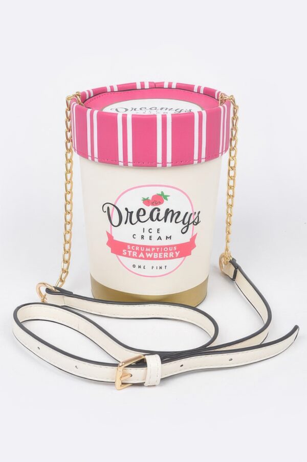Ice Cream Box Clutch – Novelty Structured Handbag