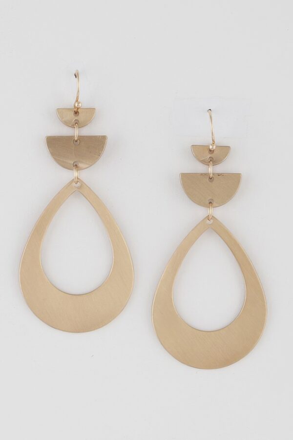 Open Teardrop Dangle Earrings – Sleek Silhouette