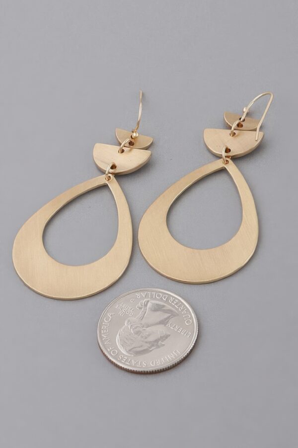 Open Teardrop Dangle Earrings – Sleek Silhouette