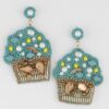 Cupcake Beaded Drop Earrings – Colorful Bead Detail