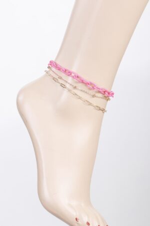 Multi Link Chain Anklet – Layered Chain Detail