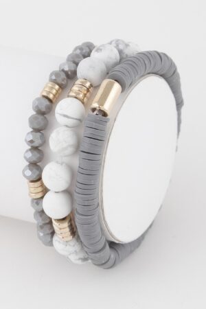 Multi Stone Bracelet – Textured Stone Accents