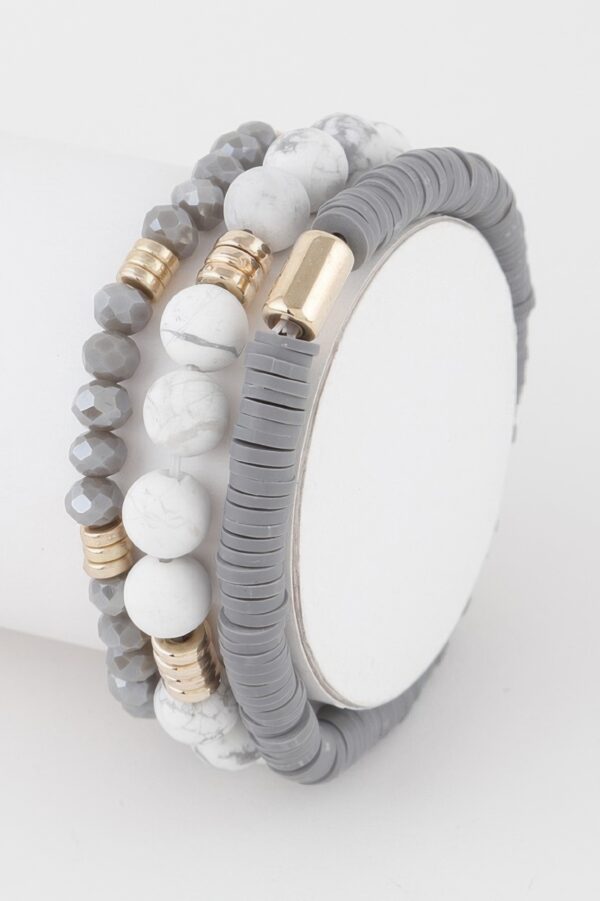 Multi Stone Bracelet – Textured Stone Accents