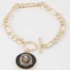 Lion Emblem Toggle Bracelet – Vintage-Inspired Accent