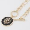 Lion Emblem Toggle Bracelet – Vintage-Inspired Accent