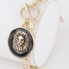 Lion Emblem Toggle Bracelet – Vintage-Inspired Accent