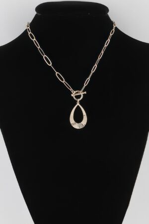 Teardrop Toggle Necklace – 16 inch Chain