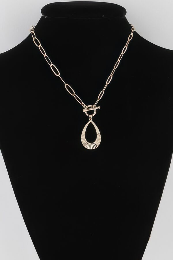Teardrop Toggle Necklace – 16 inch Chain