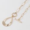Teardrop Toggle Necklace – 16 inch Chain