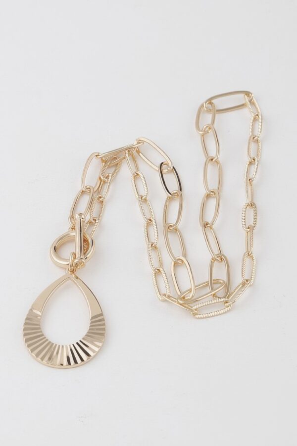Teardrop Toggle Necklace – 16 inch Chain