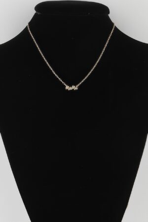 Mama Script Necklace – 16-inch Script Pendant