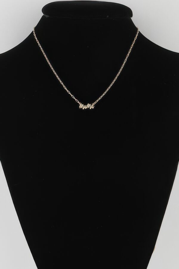 Mama Script Necklace – 16-inch Script Pendant