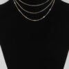 Triple Chain Necklace – Textured Layered Silhouette