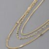 Triple Chain Necklace – Textured Layered Silhouette