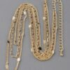 Triple Chain Necklace – Textured Layered Silhouette