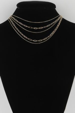 Mama Lined Multi-Chain Necklace – 16 inch