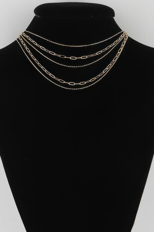 Mama Lined Multi-Chain Necklace – 16 inch