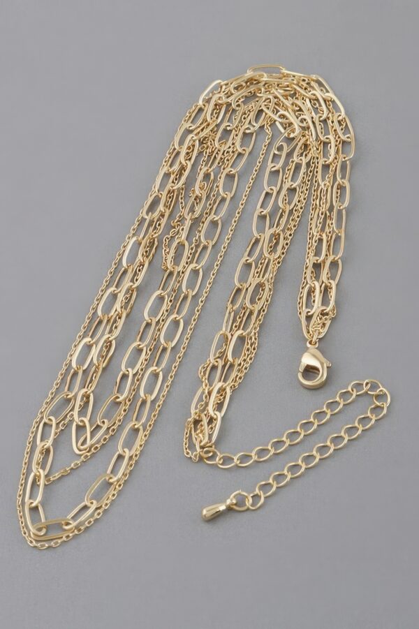 Mama Lined Multi-Chain Necklace – 16 inch