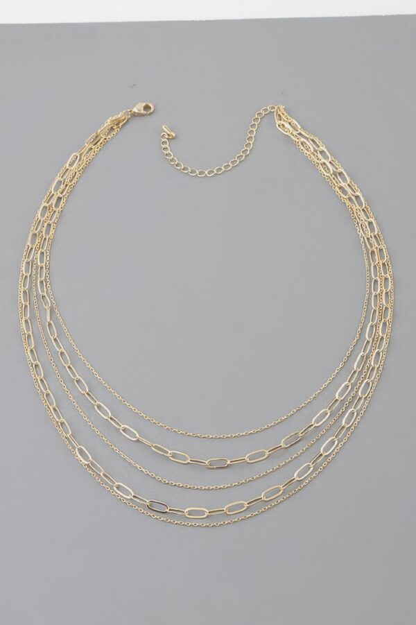 Mama Lined Multi-Chain Necklace – 16 inch