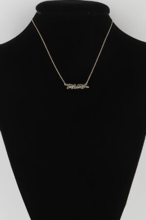Mama Lined Necklace, Approx. 16″ Length for Layering