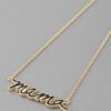 Mama Lined Necklace, Approx. 16″ Length for Layering