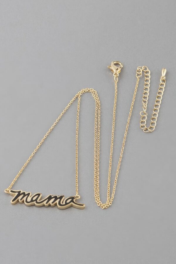 Mama Lined Necklace, Approx. 16″ Length for Layering