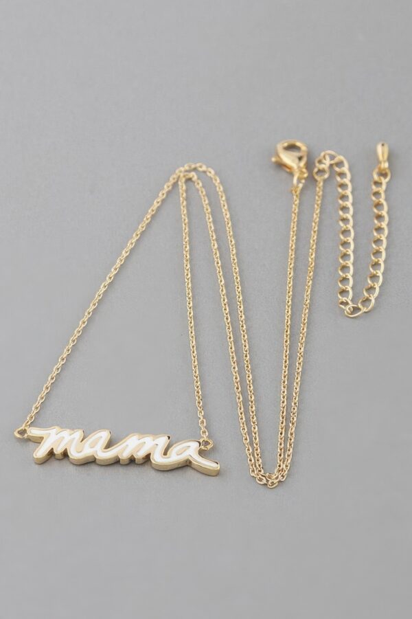 Mama Lined Necklace, Approx. 16″ Length for Layering