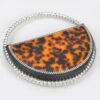 Tortoise Acrylic Evening Bag with Rhinestone Handle