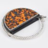 Tortoise Acrylic Evening Bag with Rhinestone Handle