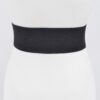 Plus Size Rhinestone Square-Buckle Elastic Belt