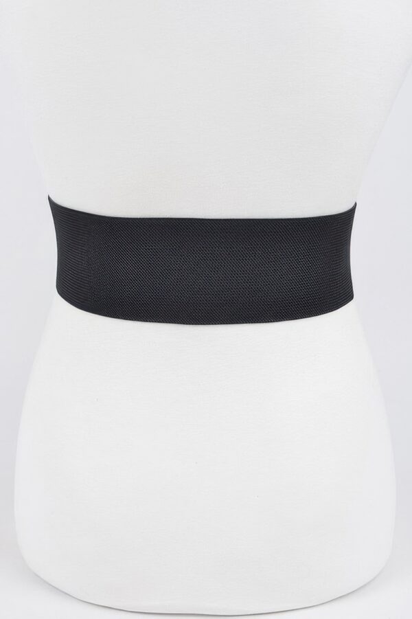 Plus Size Rhinestone Square-Buckle Elastic Belt